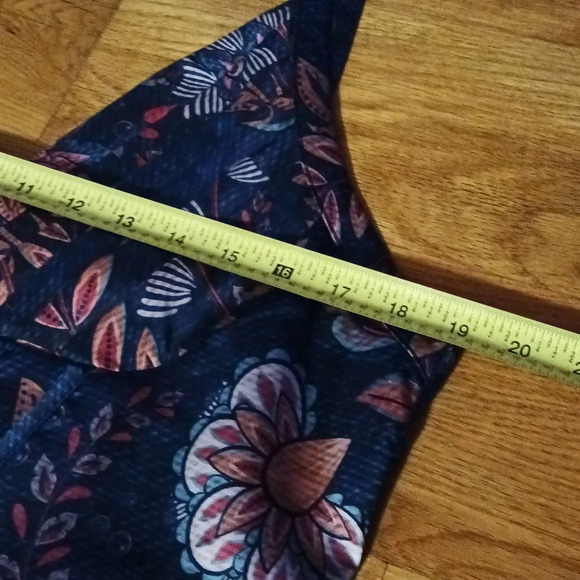 NEW averie Halley Paisley floral cobalt blue draped corset midi women dress XXL - Picture 14 of 15